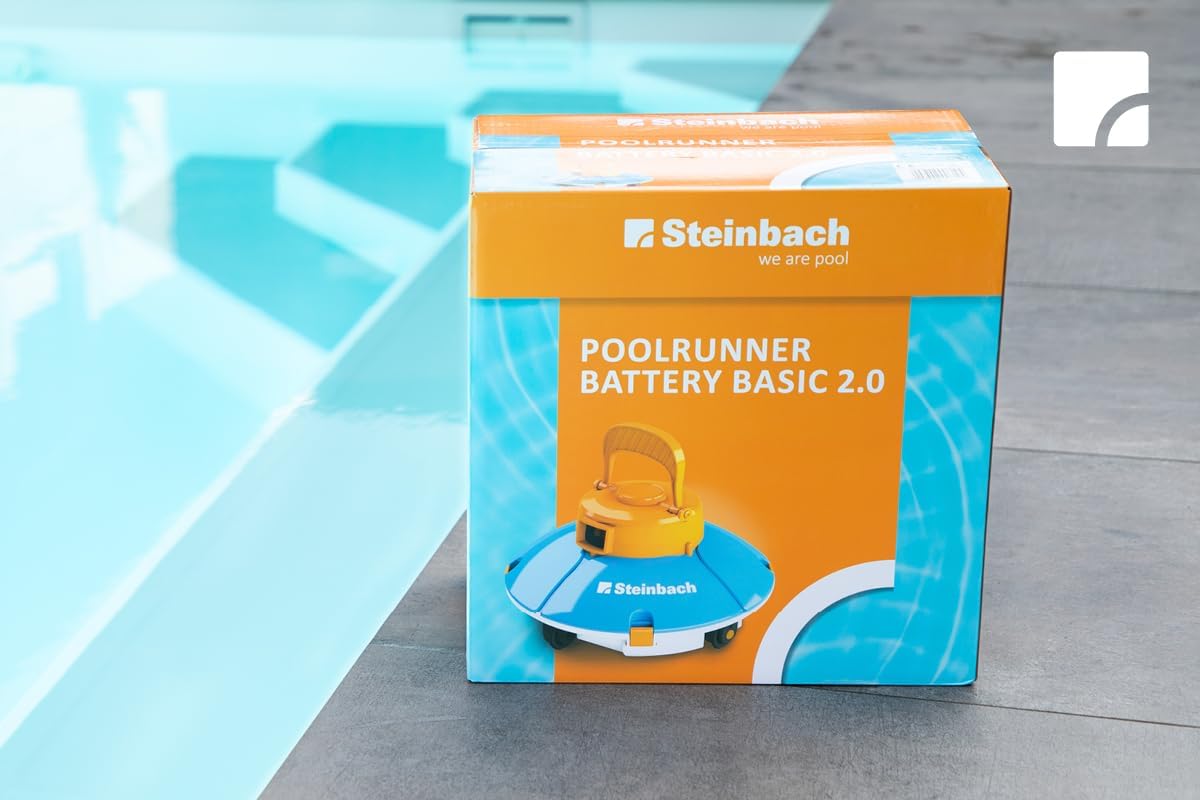 STEINBACH Poolrunner Battery Basic 2.0, für Pools bis 10 m² Grundfläche, vollautomatisch, kabelllos, Akku-Betrieb, 061208