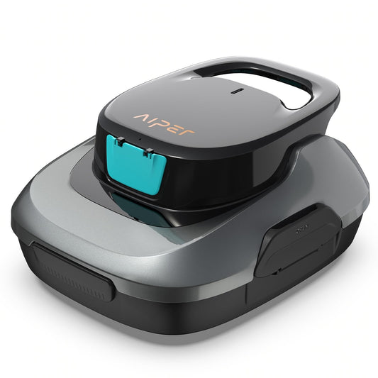 AIPER Poolroboter, Kabelloser Poolsauger Akku, 90 Minuten Reinigungszeit, Automatische Reinigung mit Selbsteinparkfunktion, Kompakter