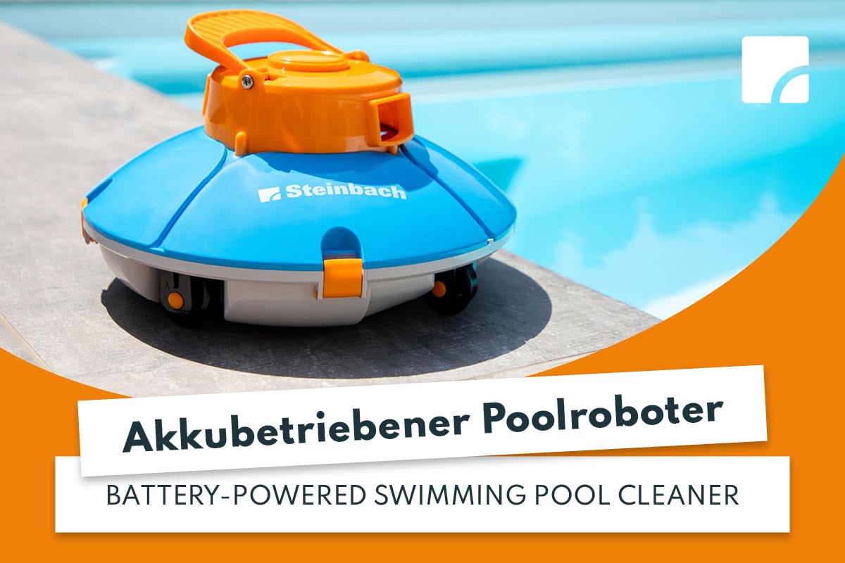 STEINBACH Poolrunner Battery Basic 2.0, für Pools bis 10 m² Grundfläche, vollautomatisch, kabelllos, Akku-Betrieb, 061208