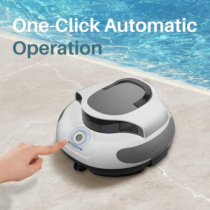 POOLPURE Poolroboter, 5000mah-Akku, 120min Leistungsstarke Reinigung, Kabelloser Poolsauger Akku, Automatisches Parken, LED-Anzeigen IPX8 Wasserdicht
