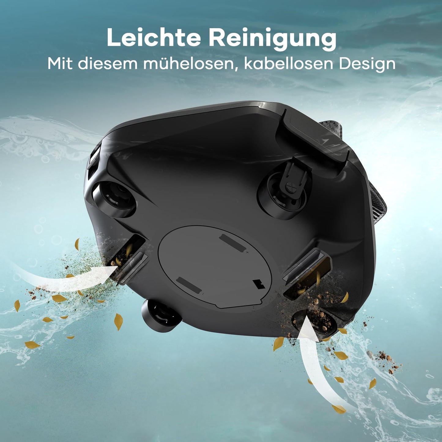 AIPER Poolroboter, Kabellos Poolsauger Akku, Bodensauger mit 90 Min Laufzeit, Automatisches Parken, Dual-Antriebsmotoren & LED-Anzeigen