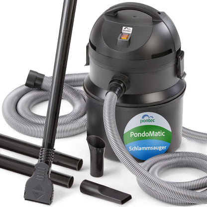 Pontec Pondomatic Teichschlammsauger (1400 W) Teichsauger Schlammsauger Teich für einen Sauberen Teichboden, 30 L Auffangvolumen, 2 Jahre Garantie