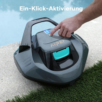 AIPER Poolroboter, Kabellos Poolsauger Akku, Bodensauger mit 90 Min Laufzeit, Automatisches Parken, Dual-Antriebsmotoren & LED-Anzeigen